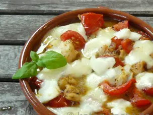 Kabeljau mit Tomate und Büffelmozzarella Rezept