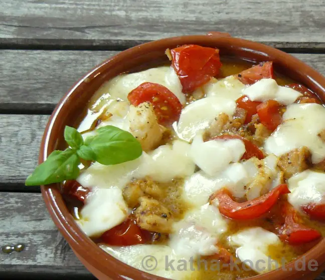 Kabeljau mit Tomate und Büffelmozzarella von Katharina