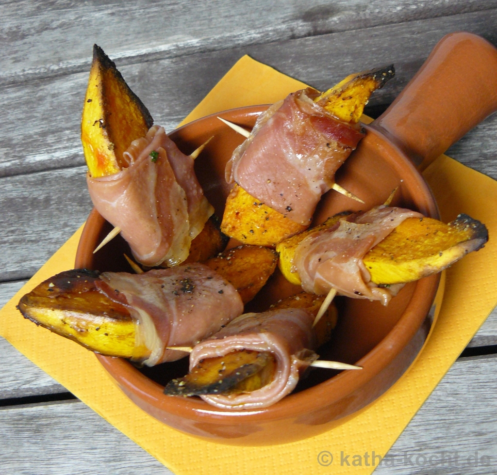 Tapas Kurbisspalten In Serranoschinken Rezept 